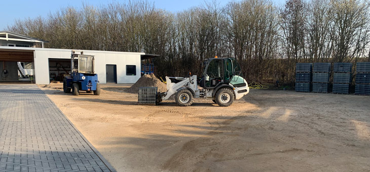 Maschinelle Pflasterverlegung